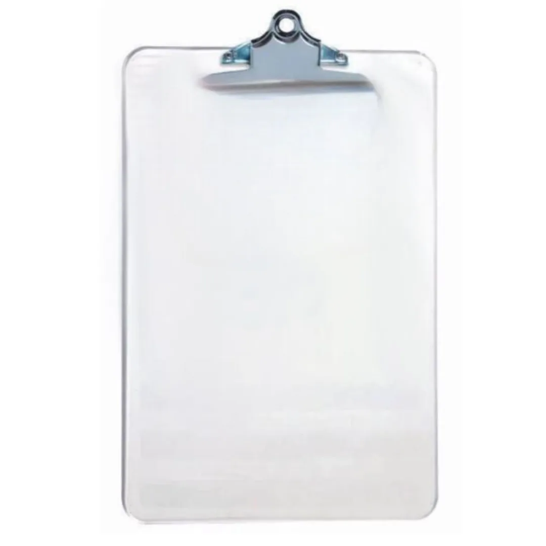 Tabla Acrilico con gancho A4 - Transparente