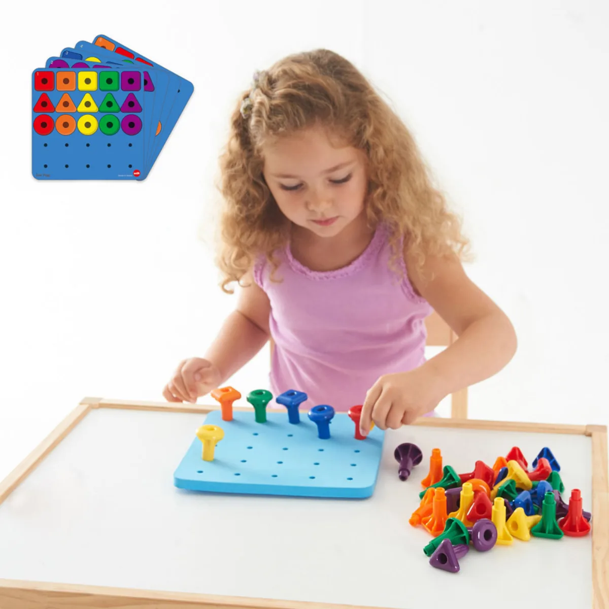 Tablero con Tornillos y Clavijas para Apilar y Enhebrar 3