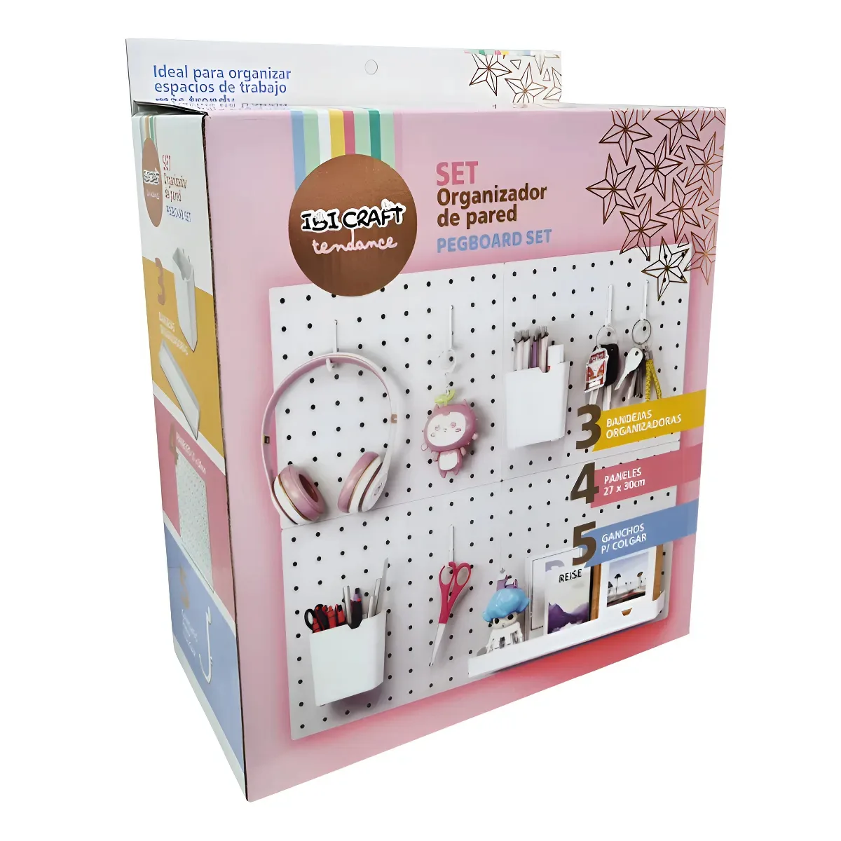 Tablero Organizador de Pared Ibi Craft con Accesorios