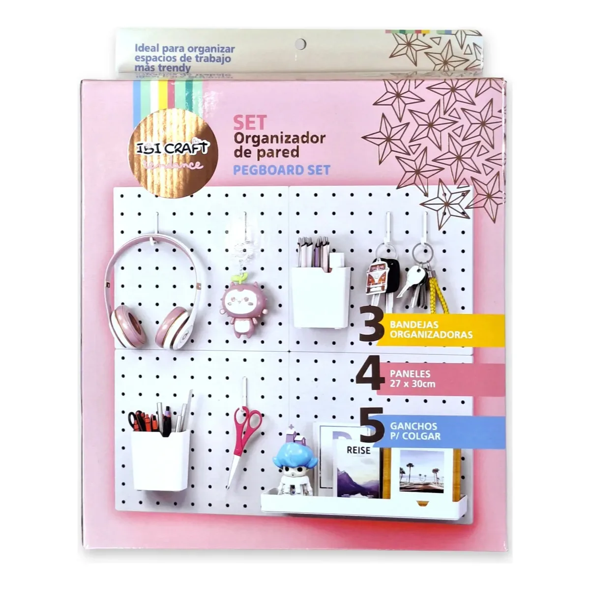 Tablero Organizador de Pared Ibi Craft con Accesorios 4