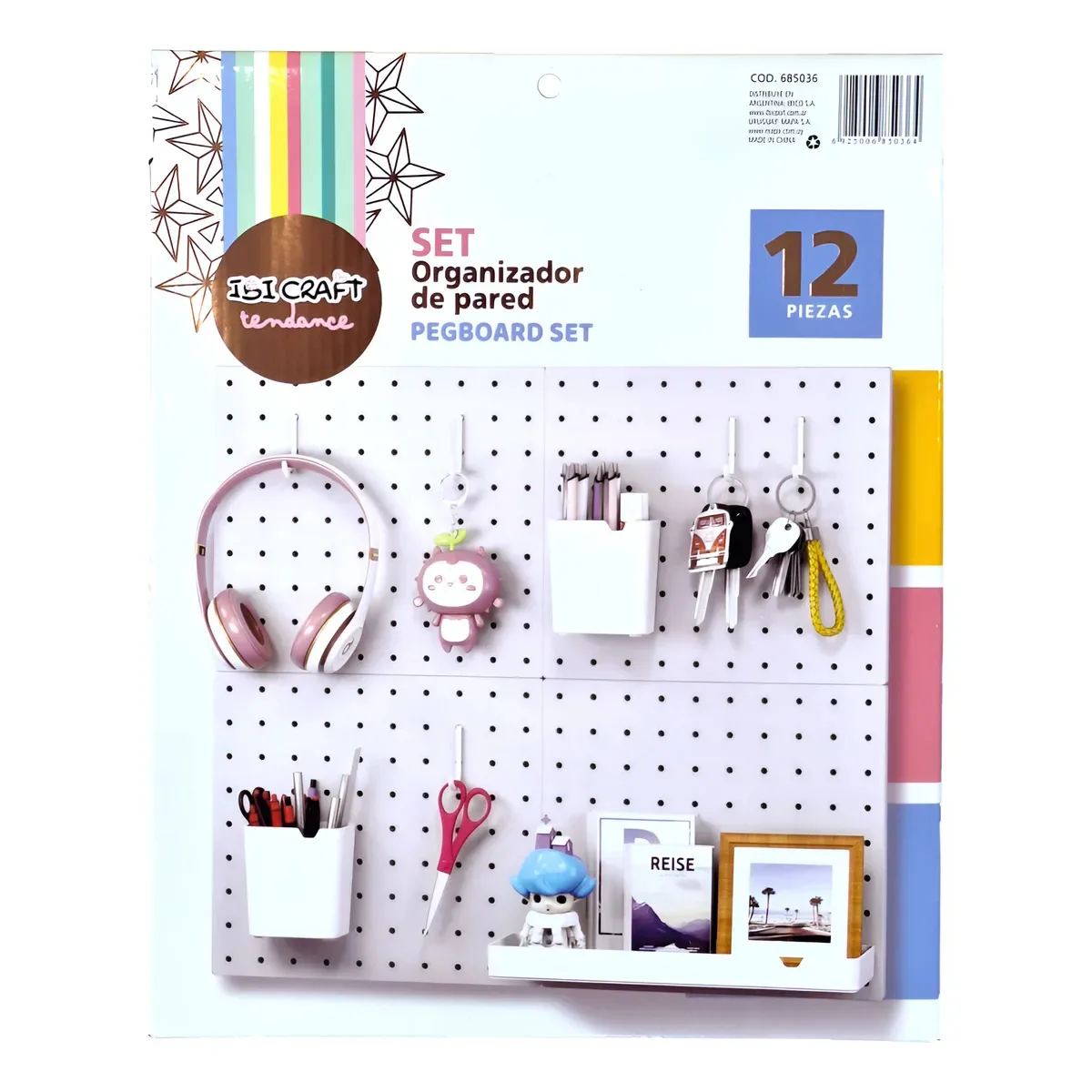 Tablero Organizador de Pared Ibi Craft con Accesorios 3