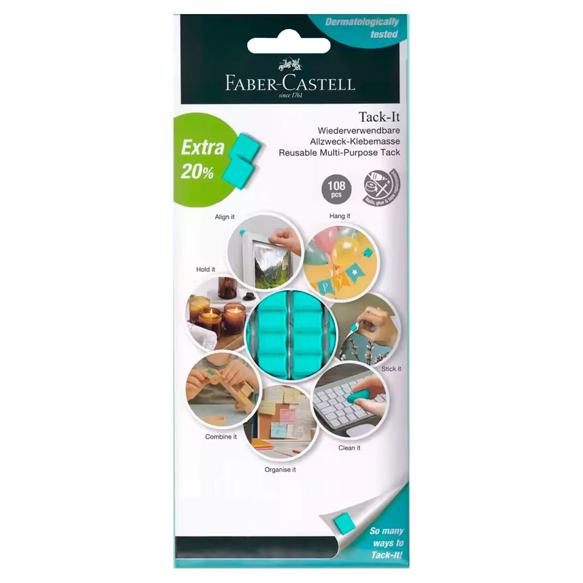 Tack It Verde 108pcs - Faber Castell