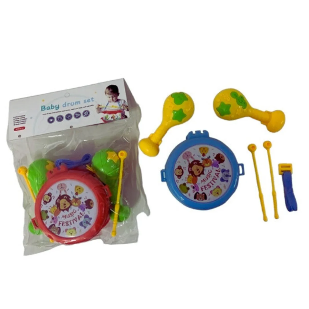 Tambor con instrumentos musicales