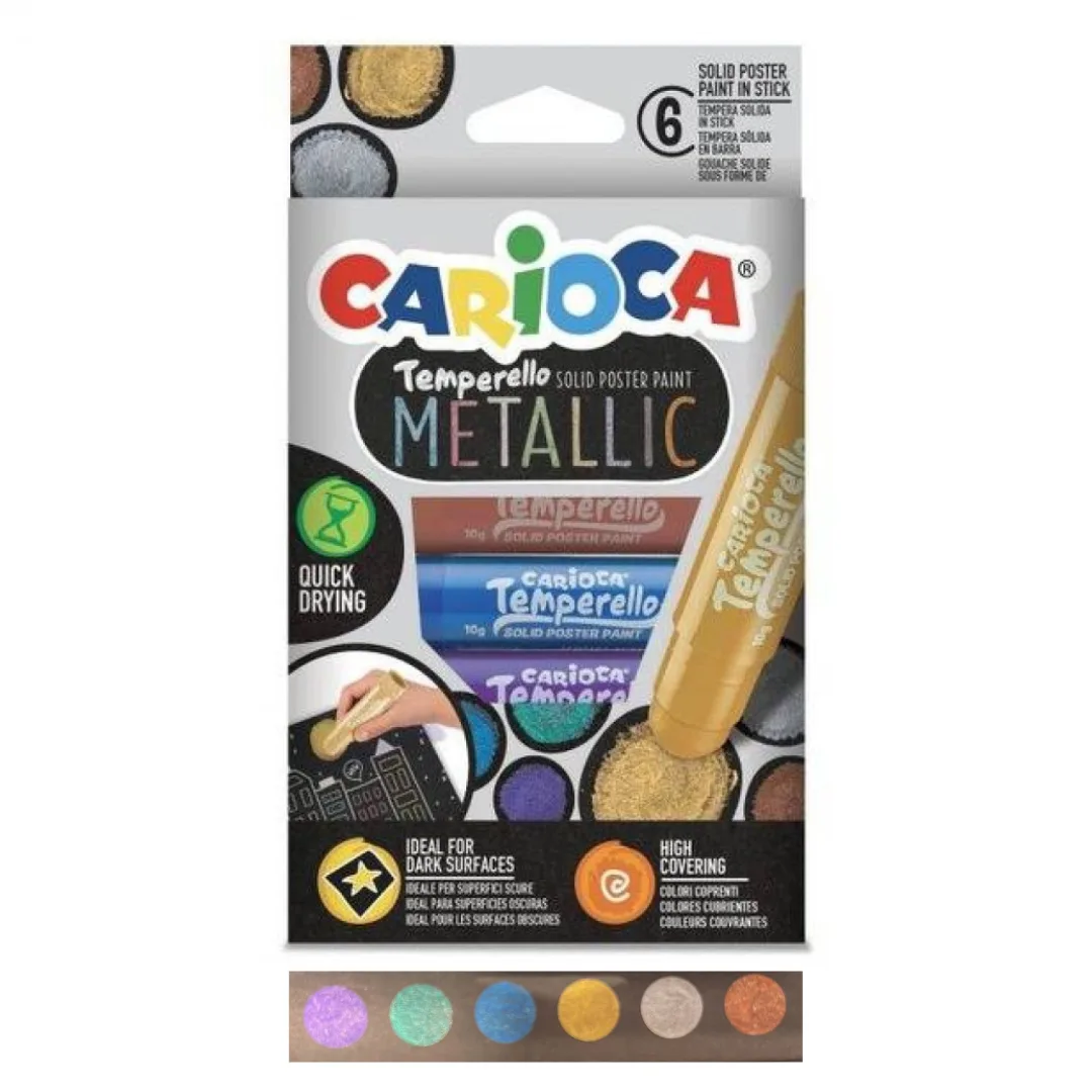 Tempera Solida Metalizado x6 - Carioca