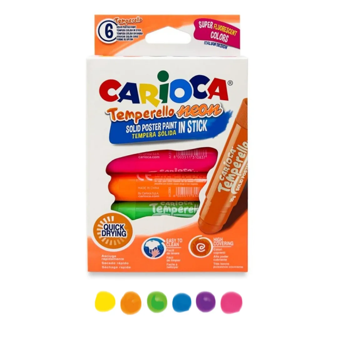 Tempera Solida Neon x6 - Carioca