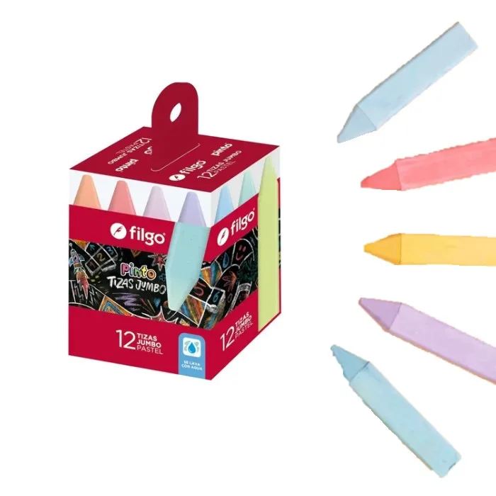 Tizas Jumbo de Colores x12 - Filgo