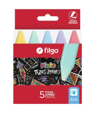 Tizas Jumbo de Colores x5 - Filgo