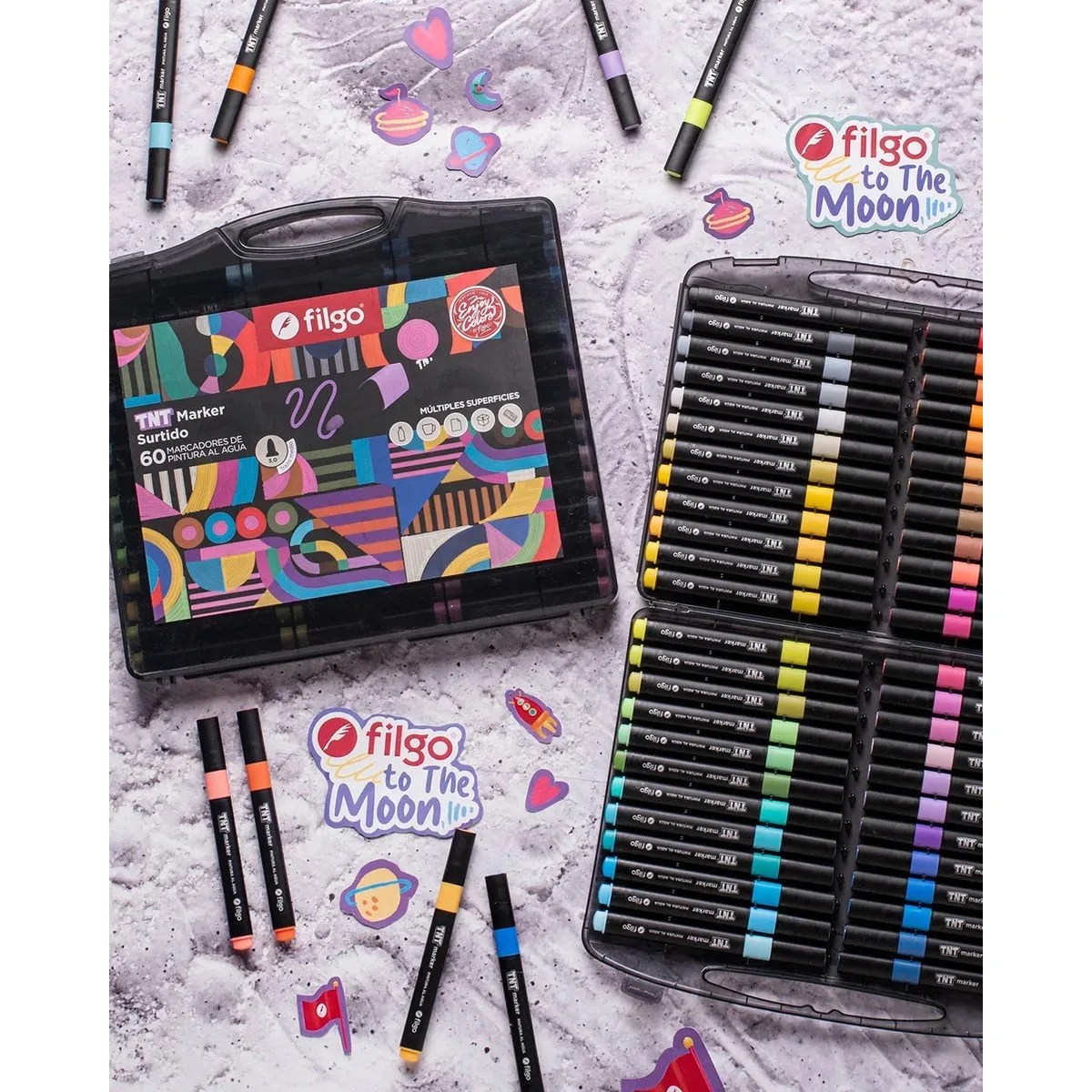 Valija x60 Marcadores TNT Pintura al agua - Filgo 4